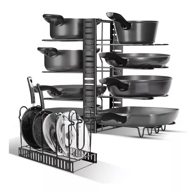 MARZSEFLO 8 Estante Organizador Para Ollas Y Sartenes Ajustable Cocina