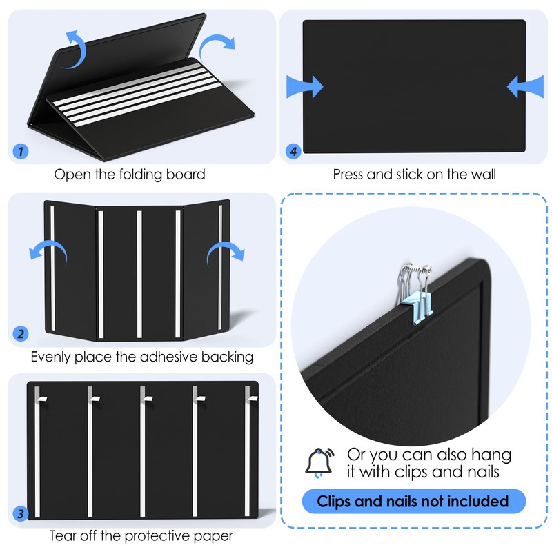 MaxGear Extra Large Bulletin Board 60" x 36", Foldable Felt