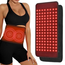 Red Light Therapy for Body, Infrared Red Light Therapy Waist Belt with Timer, 660nm/850nm LED Bead Wearable Wrap for Back Knee Hip Shoulder Muscle Relaxation 17.8"x 8.3"