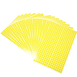 6240 PCS Color Coding Sticker, 1/4 inch Removable Round Circle Dot Sticker Labels for Small Business, Classroom, Office, Home Labeling Marking (Yellow)