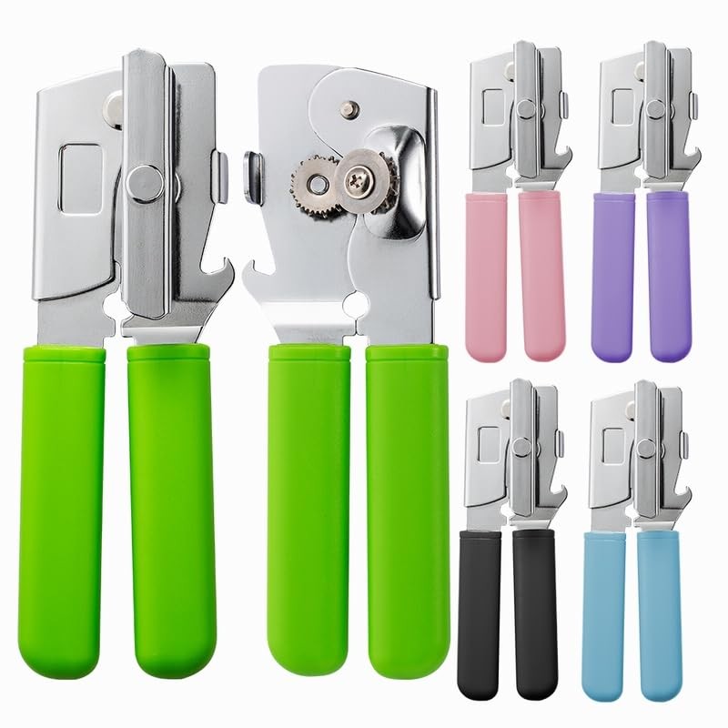 Simple Steel Can Opener - Sturdy Metal Manual Lid Opener,