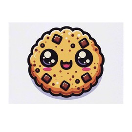 'Kawaii Cookie' Temporary Tattoo - Water Resistant, Skin-Safe, Non-Toxic Transfer (TO00070671)