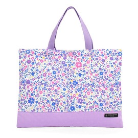 COLORFUL CANDY STYLE N0241400 Lesson Bag (Quilted), Picture Book Bag, Handbag, Training, Airy Shower of Pastel Flowers (Blue)