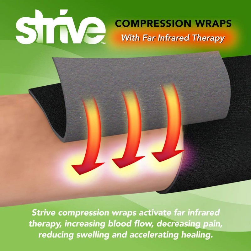 STRIVE Compression Infrared 6"x60" Therapy Wrap for Wrist, Arm, Leg,