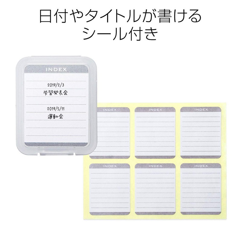 Sanwa Supply FC-MMC10SD Memory Card Clear Case (For SD), Pack