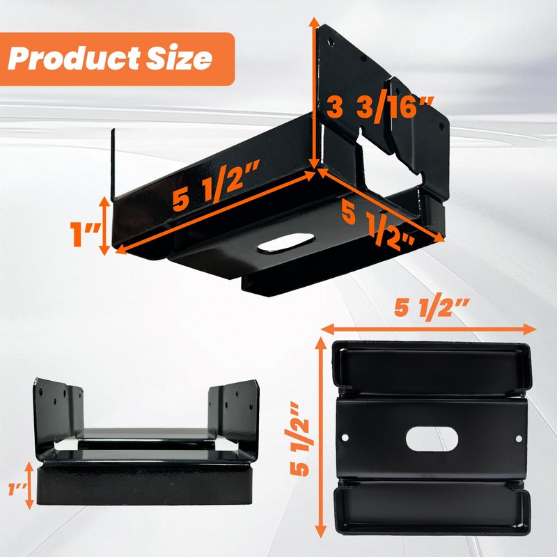 10PCS 6x6 Post Base for Concrete Heavy Duty Black E-Coated