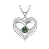 Moissanite Heart Necklace for Women, S925 Silver Floating Heart Pendant