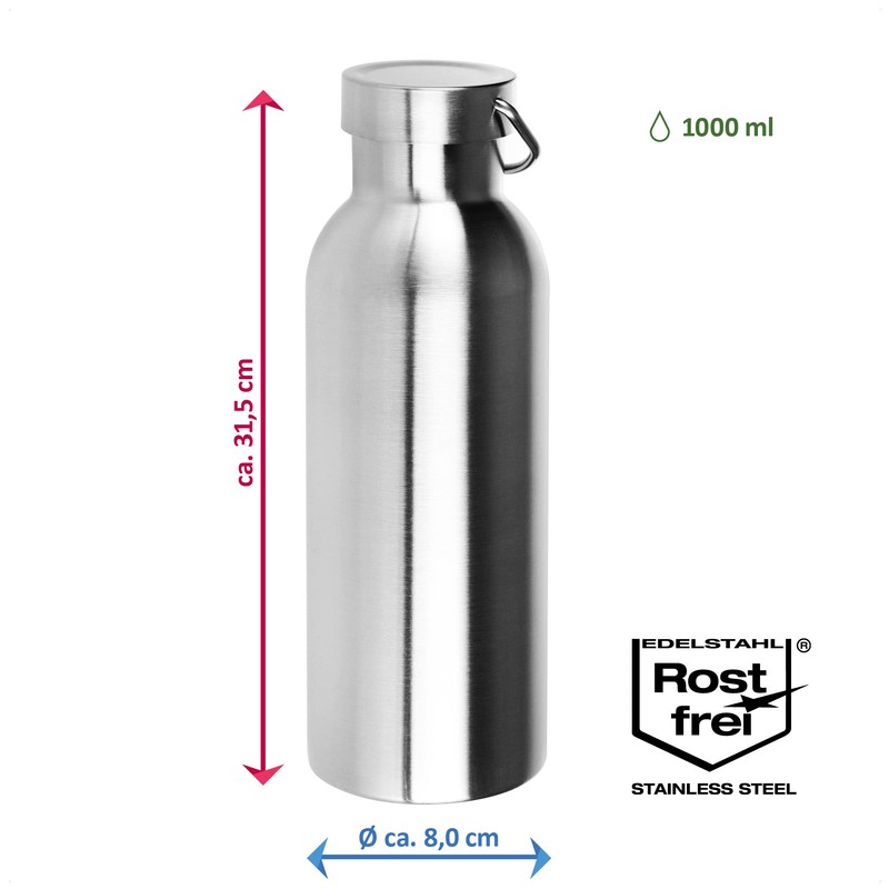 Robin Goods® Stainless Steel Drinking Bottle with Handle - High-Quality