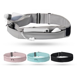 Running Pouch, Non-Shaking, 3 Pockets, Stretchable, Large Capacity, Waterproof, Sweat Proof, 2.9 oz (83 g), Ultra Lightweight, Smartphone Storage, Pet Bottle Storage, Running Pouch, Waist Bag,