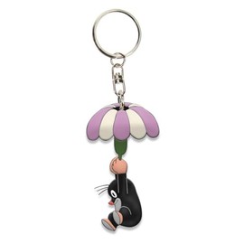 Trötsch The Little Mole 3D Key Fob Parachute Bag Pendant Key Ring Pendant, White