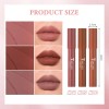3 Piezas Pintalabios Mate Larga Duracion Labial Nude Cremoso