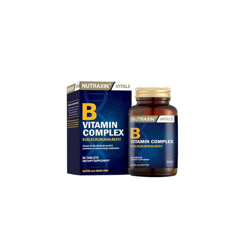 Nutraxin Vitamin B Complex - 60 Tablets, 2 Month Supply