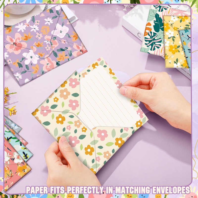 TaoBary 160 Pcs Stationery Paper Set 50 Double Sided Stationery