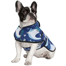 HDE Dog Raincoat Hooded Slicker Poncho for Small to X-Large Dogs and Puppies Sharks - S