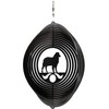 SWEN Products Australian Shepherd Circle Swirly Metal Wind Spinner