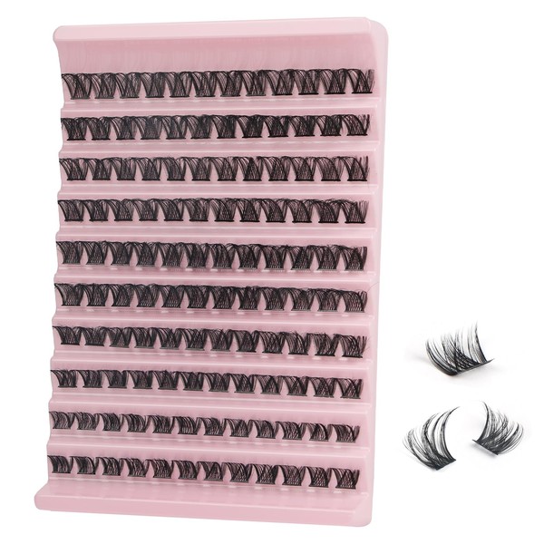 Yomice Lash Clusters,DIY Lash Extension 8-16mm Wispy Eyelash Clusters 120