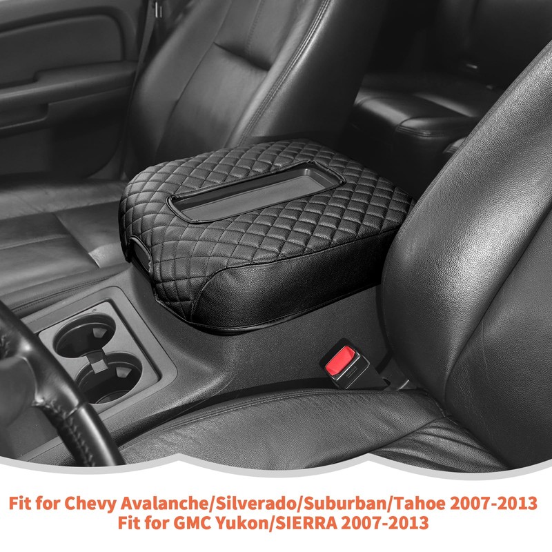 RT-TCZ Center Console Armrest Box Pad Cover Leather for Chevy