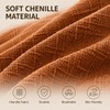 Chenille Throw Pillow Covers 18x18 Inch Orange, Set of 2