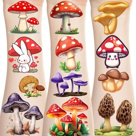 BignzwPlay 216 PCS Mushroom Cutie Themed Tattoos Temporary Stickers- Baby Shower Birthday Party Favors Supplies Decorations Goodie Bag Tattoos