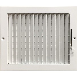 10" x 8" Adjustable Blade Sidewall Ceiling Register Vent Cover Diffuser Heavy Duty Stamped Steel (Listed Size is for Duct Opening or Inside Measurement)