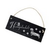 DEKO-LANDO Slate Board Hereingedackelt Dachshund Paws Design 22 x 8