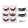 perfk 3 Pairs Luminous False Eyelashes with Sequins, Glitter Eyelashes,