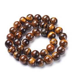 Tiger's Eye Gemstone Beads 6 mm ** A Grade ** Natural Stone Round Pearl Necklace Pearl with Hole for Threading Gemstone Beads G68