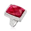 Ross-Simons 17.00 Carat Ruby Ring in Sterling Silver. Size 8