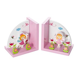 Mousehouse Gifts Wooden Children's Bookends for Boys or Girls Nursery or Bedroom (Pink Fairy)