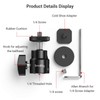 SmallRig 1/4" Camera Hot Shoe Mount, Ballhead Tripod with Additional