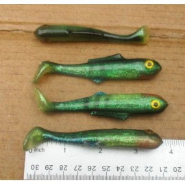 Big Bite Baits 100 BLUEGILL 4" PADDLE TAIL SWIMBAITS Bass Fishing Lures Saltwater Swim Minnows