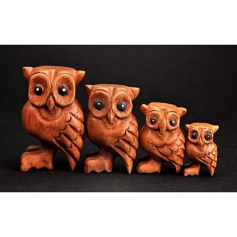 3.5"Wooden Owl Hoot Whistle - Musical Ocarina Craft Decor