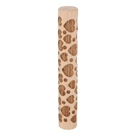 QUARKZMAN Wooden Clay Roller 4 Inch Heart Pattern Rolling Pin Wooden Rolls Pottery Tools Wood Grain Texture Roller for Clay Baking Dough DIY
