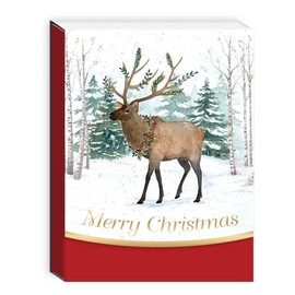 Punch Studio Woodland Elk Holiday Pocket Notepad (50556)