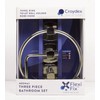 Croydex Flexi-Fix Bathroom Accessory Set Towel Ring, Robe Hook and