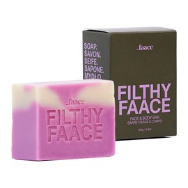 Faace Filthy Face & Body Bar As Seen On Dragons Den - Daily Multi-Tasker for All Skin Types - Cleans, Freshens, Softens and Smoothes - Made in UK - Vegan & Organic Skincare