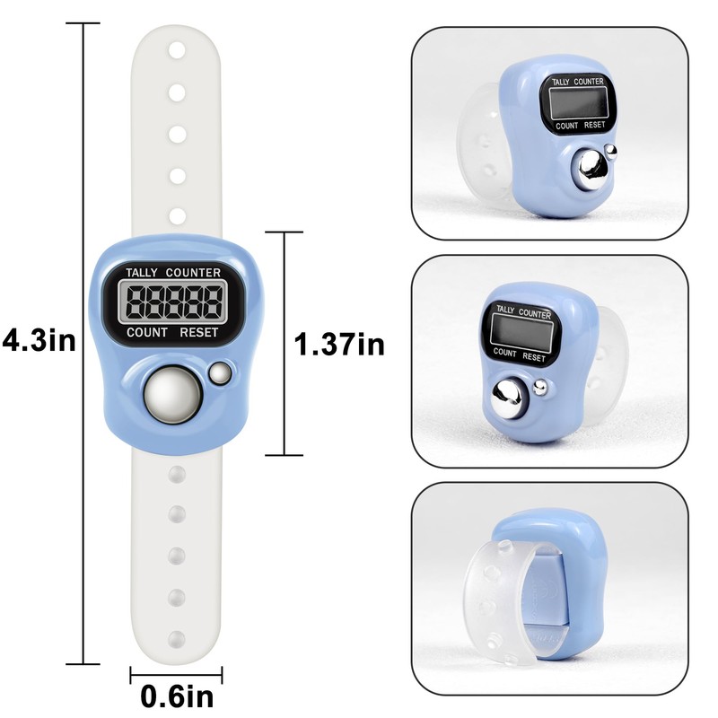 RINVEE 12PACK Electronic Finger Clicker Counter 5-Digit LCD Hand Tally