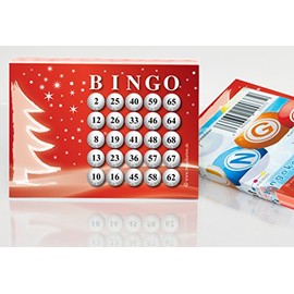 100 Large Bingo Card for Christmas Parties 25 from 75 Numbers