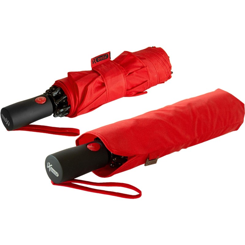 iX-brella Reverse Reverse Opening Fiberglass Pocket Umbrella with Coloured Spokes,