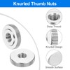 sourcing map 5Pcs M8 Knurled Thumb Nuts, 304 Stainless Steel