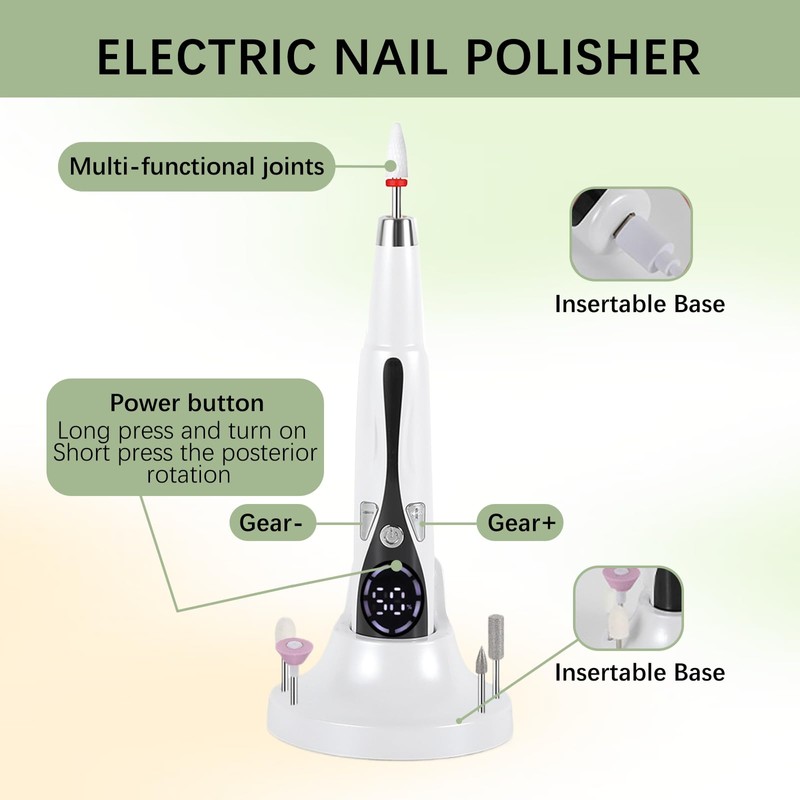 atnayo Electric Nail File Drill for Thick Gel, Nails Toe