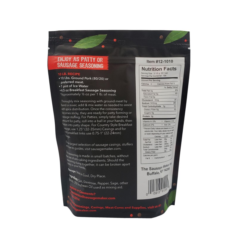 The Sausage Maker - Breakfast Sausage Seasoning, 1 lb. 8