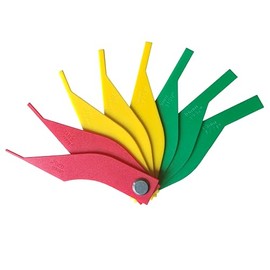 ZERINT Brake Pad Thickness Gauge (2-12mm) - for Car/Truck/SUV .8-Piece Lightweight Plastic Tool Kit with SAE/Metric Scales, Color-Coded for Car/Truck/Drum Brake - Durable & Portable Design(HT-391)