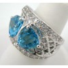 Victoria Wieck 4.72ct Swiss Blue Topaz & White Topaz Sterling