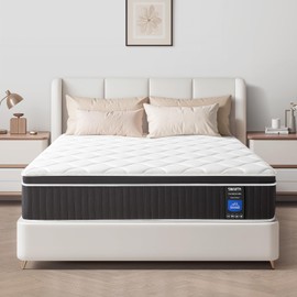 SIMARTH Full Size Mattress 10 Inch, Upgrade Strengthen Full Hybrid Mattresses in a Box, Memory Foam Full Mattress Made of Individually Pocketed Springs for Support and Pressure Relief, Medium Firm