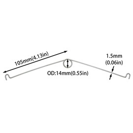 DGHAOP 10pcs Metal Recessed Light Spring Clips Recessed Lighting Trims 7.9" Torsion Spring Recessed Lighting Accessories