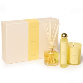 Benevolence LA Morning Ritual Gift Box | Candle, Room Spray & Reed Diffuser | Bergamot & Jasmine | Invigorating Home Fragrance Set | Ready for Gifting