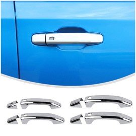 Linskip Exterior Door Handle Covers Compatible with 2021 2022 2023 2024 2025 Chevry Suburban Tahoe & 2021-2023 GMC Yukon & 2019-2025 Silverado/Sierra 1500, Exterior Accessories(Chrome)