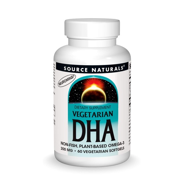 Source Naturals DHA - Neuromins, Non-Fish, Plant-Based Omega-3 - 60 Vegetarian Softgels