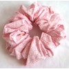 Light Pink Print Cotton Scrunchy-Full - Made in the USA